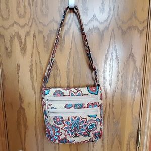 Vera Bradley Triple Zip Hipster Crossbody Purse